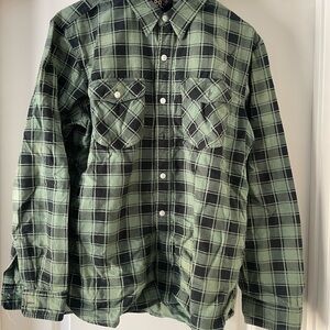 Double RL Green Plaid Button-Up Shirt